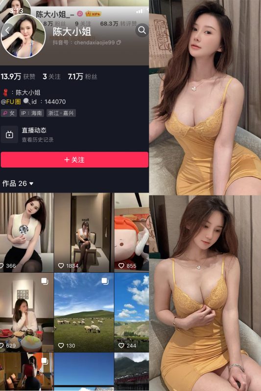 抖音 陈大小姐 微密圈  NO.002期 【71P4V】最新至：2024.6.30-喵领域