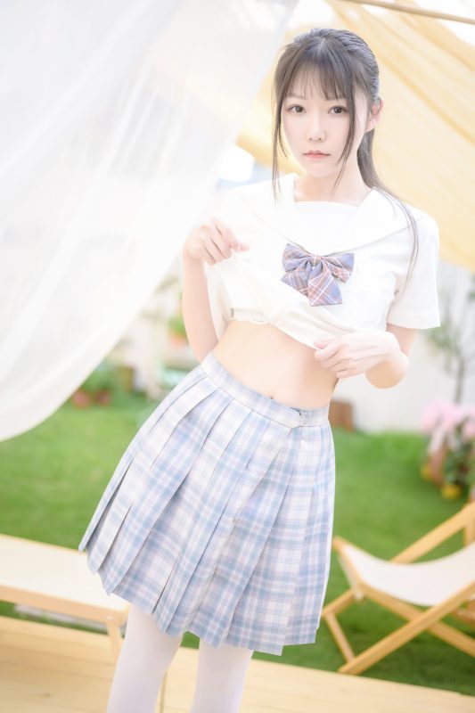 香草喵露露 NO.009 阳光庭院制服 [50P-714MB]-喵领域