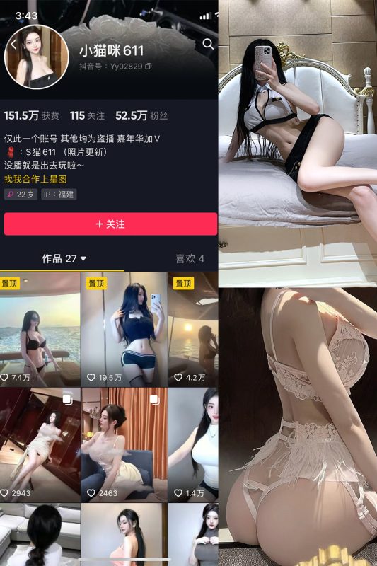 抖音 小猫咪611 微密圈  NO.001期 【21P】-喵领域